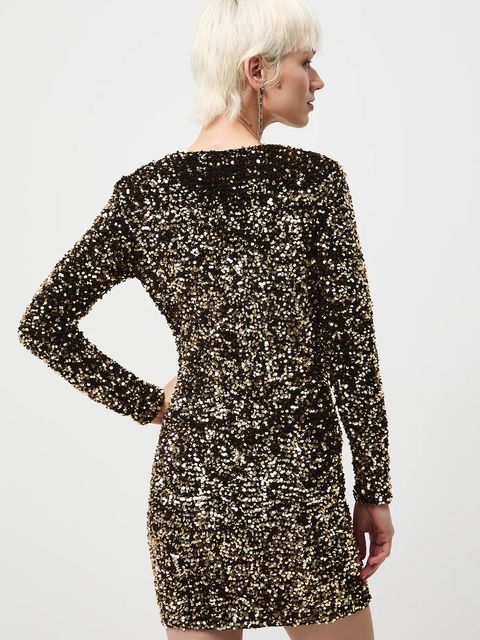 Medicine sukienka kolor złoty mini dopasowana - zdjęcie produktu nr 2