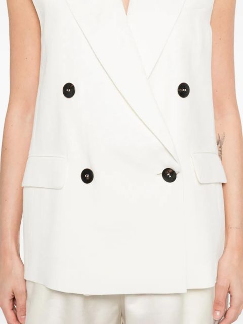 Max Mara Staia double-breasted waistcoat - White