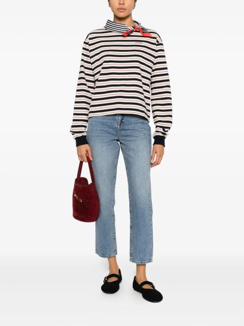 PINKO Eclair striped neck-tie top - Blue - zdjęcie produktu nr 2