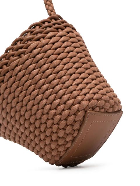 Hereu Fiol interwoven-leather bucket bag - Brown