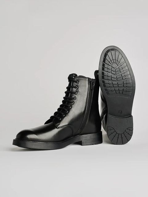 Karl Lagerfeld botki BLAKE damskie kolor czarny na płaskim obcasie KL41454