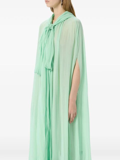 Blumarine hooded cape dress - Green