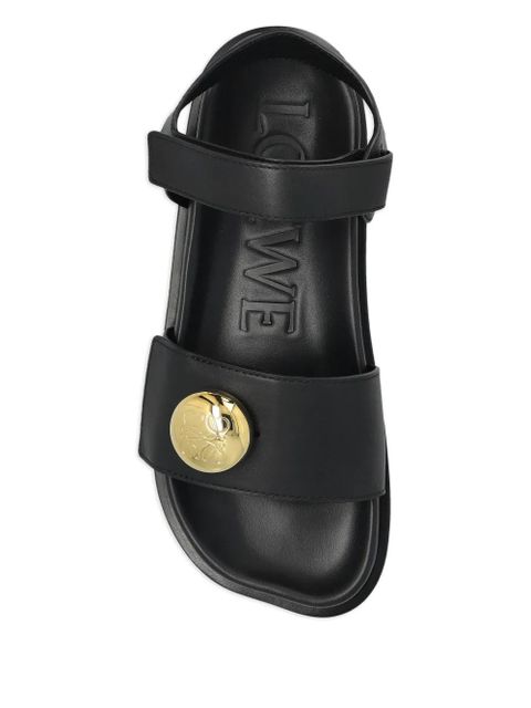 LOEWE Pebble leather sandals - Black