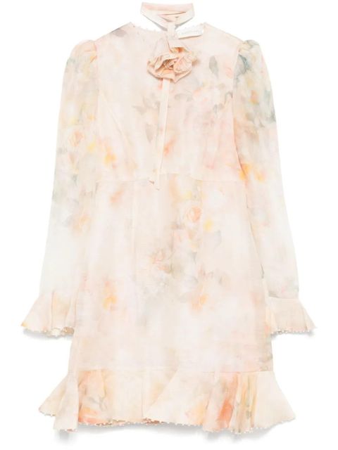 ZIMMERMANN Crush Flower mini dress - Neutrals - zdjęcie produktu nr 1