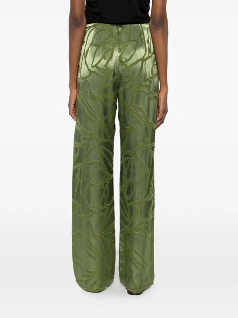 Cult Gaia Sara floral-pattern trousers - Green