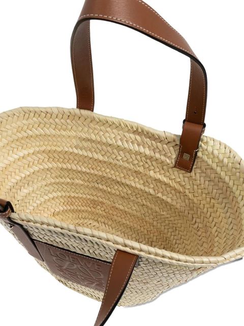 LOEWE Basket logo-patch tote bag - Neutrals