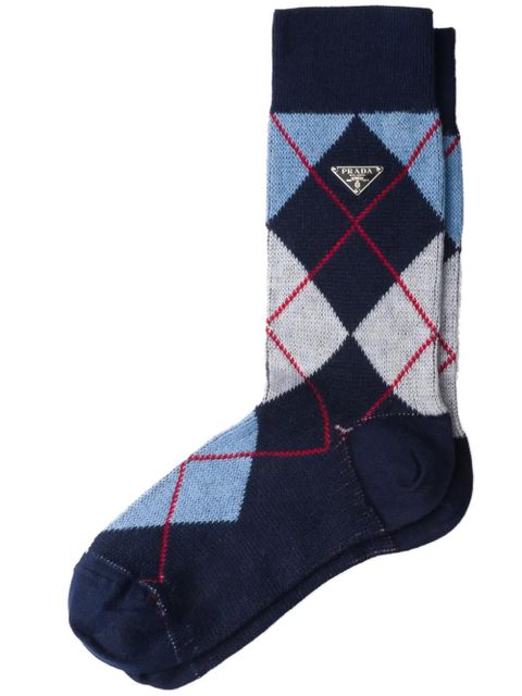 Prada Argyle cotton socks - Blue - zdjęcie produktu nr 1