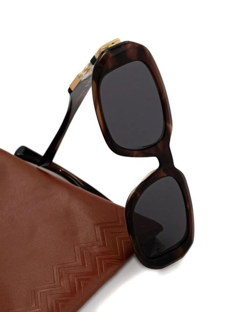 MISSONI EYEWEAR tortoiseshell rectangle sunglasses - Brown