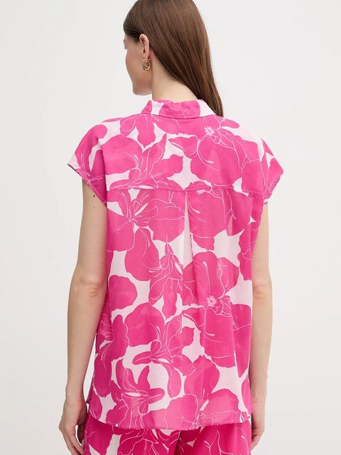 Marc Aurel koszula bawełniana damska kolor różowy relaxed z kołnierzykiem klasycznym 6302-1000-24796 - zdjęcie produktu nr 2