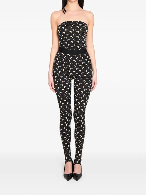 Marine Serre moon print bustier top - Black - zdjęcie produktu nr 2