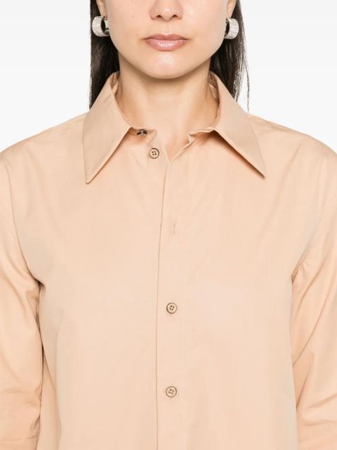 Jil Sander pointed-collar cotton shirt - Brown