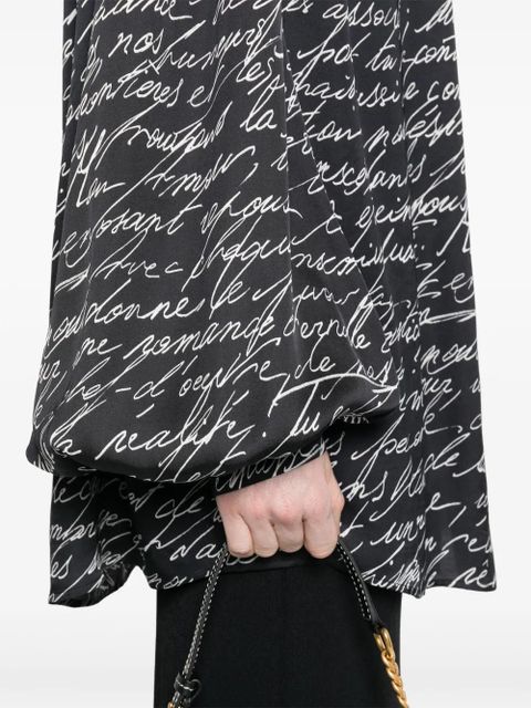 Balmain Love Letter-print blouse - Black