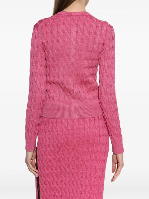 FENDI cable-knit cardigan - Pink