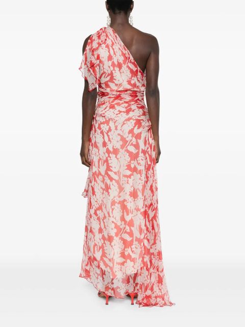 Victoria Beckham one-shoulder midi dress - Red