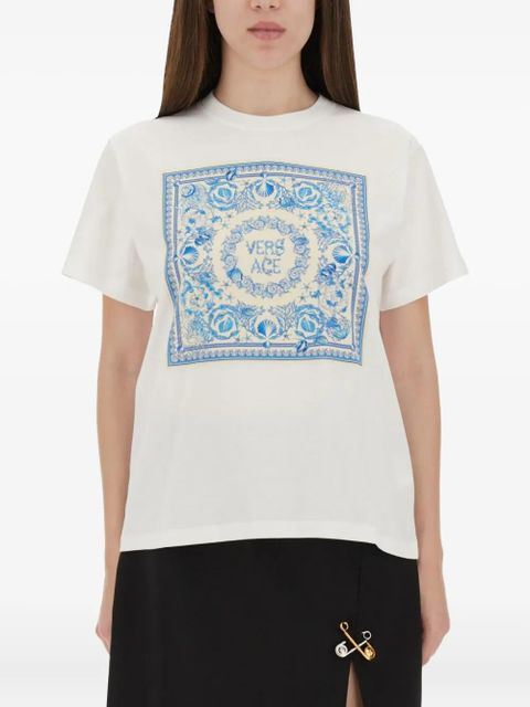 Versace square-print T-shirt - White - zdjęcie produktu nr 1