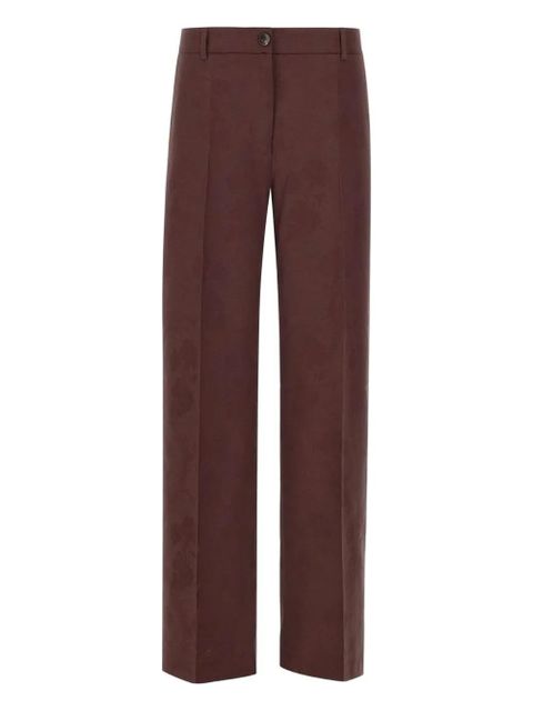 ETRO pleated straight-leg trousers - Brown - zdjęcie produktu nr 1