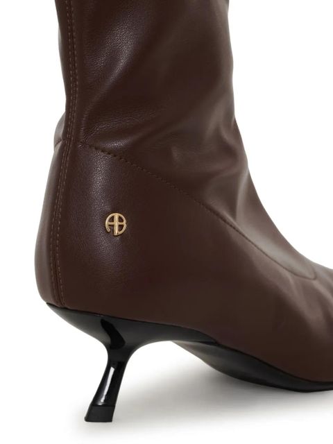 ANINE BING 50mm pointed-toe boots - Brown