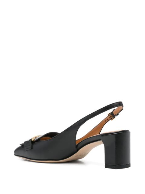 Tod's 50mm leather slingback pumps - Black