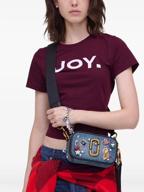 Marc Jacobs Snapshot charm-detail denim crossbody bag - Blue