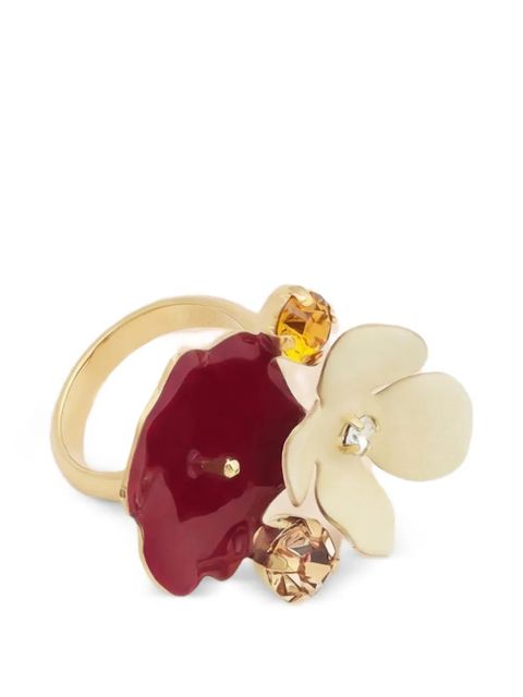 Marni brightly coloured flower rhinestone ring - Gold - zdjęcie produktu nr 2