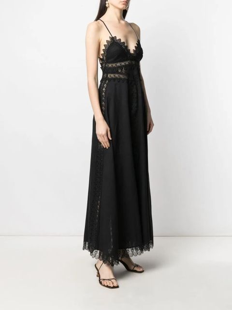 Charo Ruiz Ibiza lace-trimmed maxi dress - Black