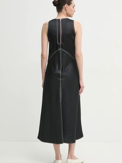 Day Birger et Mikkelsen sukienka z domieszką lnu Aurora kolor czarny maxi rozkloszowana DAY65243650 - zdjęcie produktu nr 2