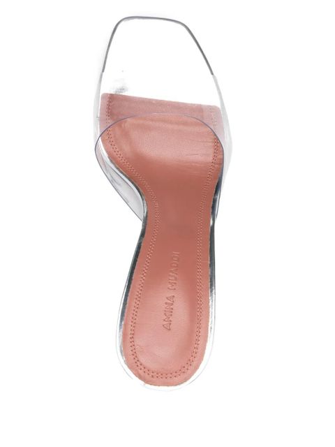 Amina Muaddi 70mm Lupita Glass sandals - White - zdjęcie produktu nr 2