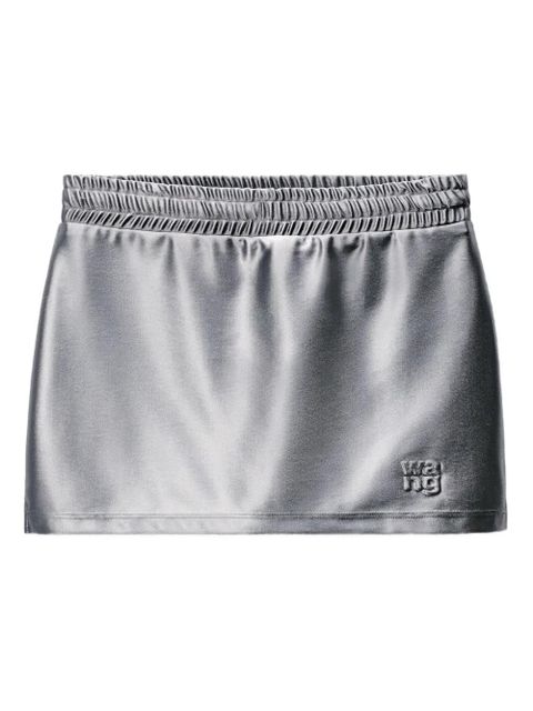 Alexander Wang elasticated-waistband satin skirt - Silver - zdjęcie produktu nr 1