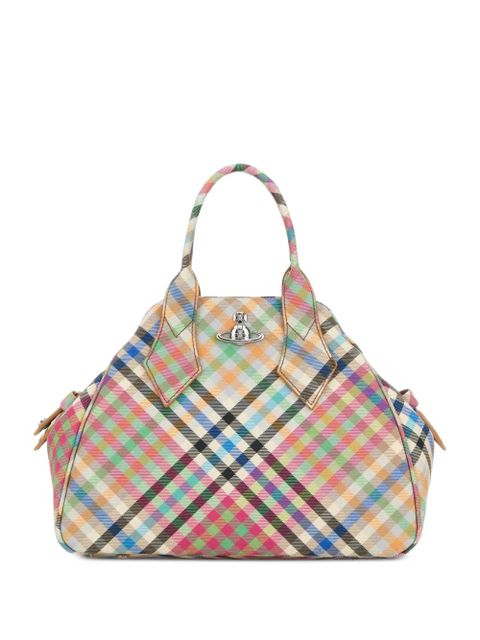 Vivienne Westwood medium Yasmine plaid tote bag - Neutrals - zdjęcie produktu nr 1