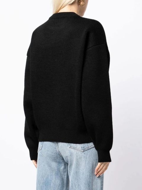Alexander Wang logo-print long-sleeved jumper - Black
