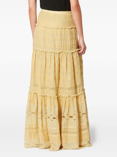 MARANT ÉTOILE Paoline tiered maxi skirt - Yellow