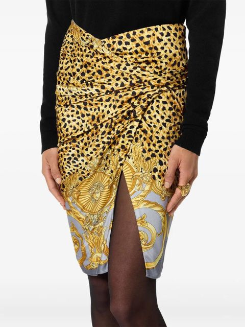 Versace draped midi skirt - Yellow