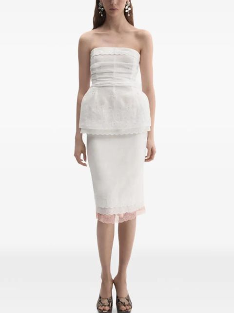 Magda Butrym embroidery corset top - White