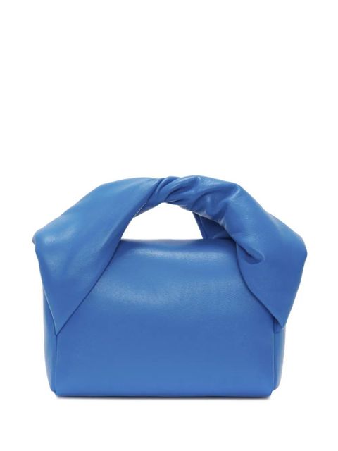JW Anderson small Twister leather tote bag - Blue