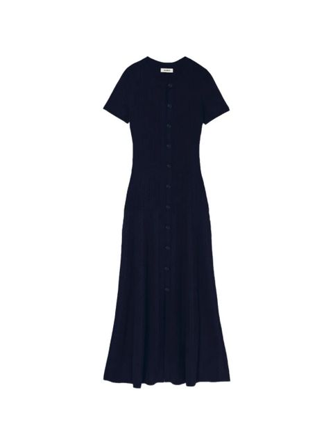 SANDRO knitted maxi dress - Blue - zdjęcie produktu nr 1