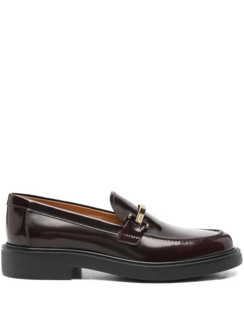 Tod's leather metallic-bar loafers - Red - zdjęcie produktu nr 1