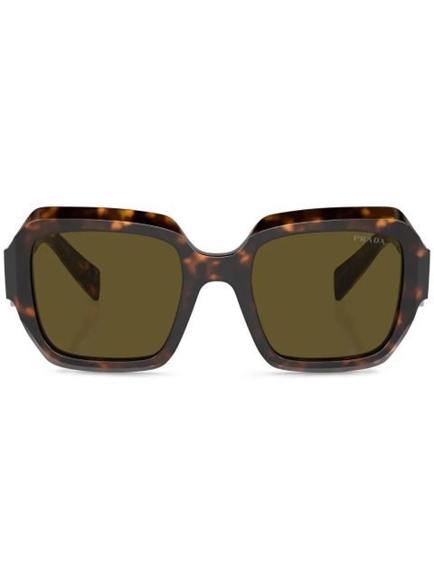 Prada Eyewear tortoiseshell-effect square-frame sunglasses - Green - zdjęcie produktu nr 1