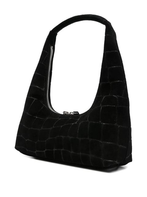 Marge Sherwood crocodile-effect suede tote bag - Black