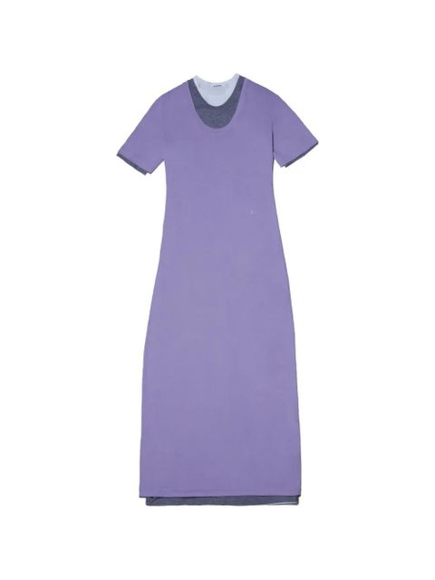 Jil Sander short-sleeved layered maxi dress - Purple - zdjęcie produktu nr 1