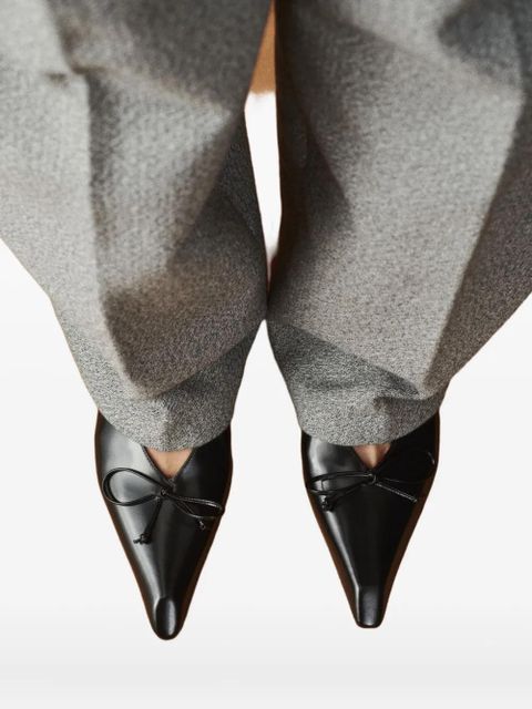 Jacquemus 35mm bow-detail slingback pumps - Black