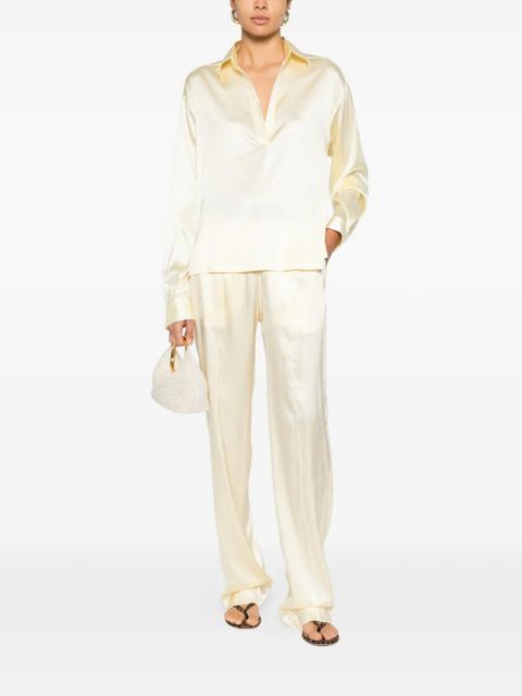 TOM FORD velvet-banded trousers - Yellow - zdjęcie produktu nr 2