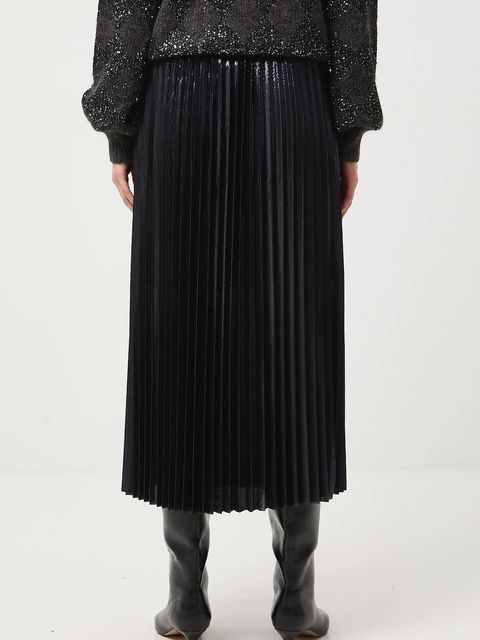 Medicine spódnica kolor granatowy midi rozkloszowana