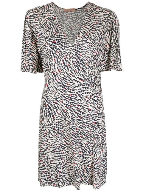 TWINSET graphic-print midi dress - Neutrals - zdjęcie produktu nr 1