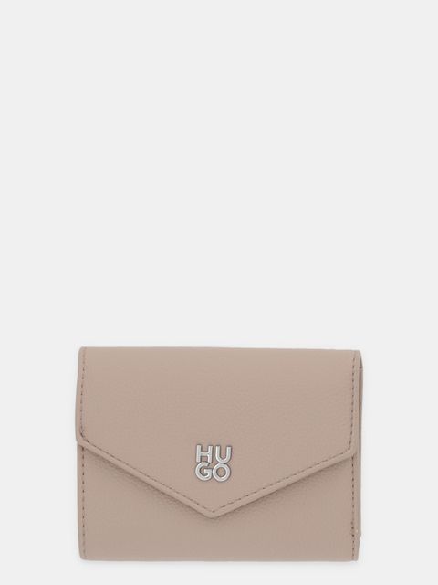 HUGO portfel Chris 2.0 FlapWallet damski kolor beżowy 50547914 - zdjęcie produktu nr 1