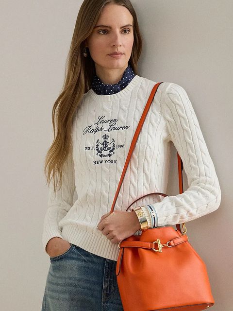 Lauren Ralph Lauren torebka skórzana kolor czarny 431982787