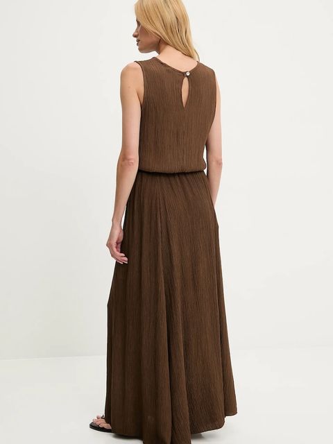 Answear.LAB bluzka i spódnica damski kolor brązowy