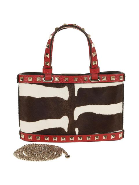 Valentino Garavani Rockstud animal-print clutch bag - Black - zdjęcie produktu nr 2