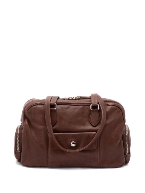 Prada large zip leather shoulder bag - Brown - zdjęcie produktu nr 2