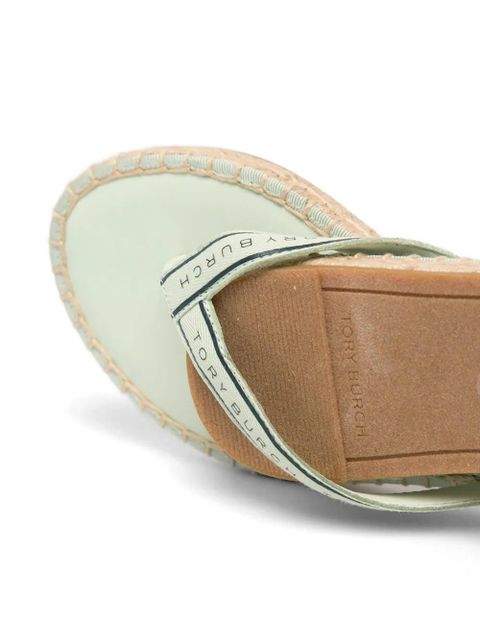 Tory Burch logo-detail espadrilles - Green