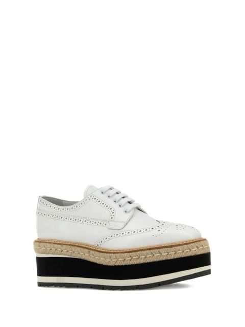 Prada 60mm leather platform espadrilles - White - zdjęcie produktu nr 2